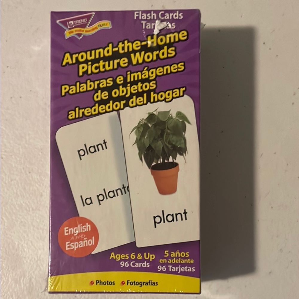 Bilingual Flash Cards - Purple